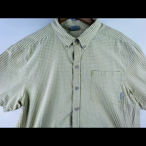 COLUMBIA MENS SZ L PLAID SHORT SLEEVE CASUAL BUTTON DOWN SHIRT - Picture 1 of 7